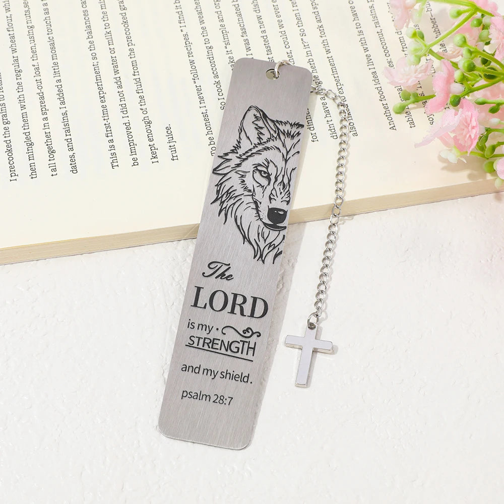 Lion of Judah Cross Pendant Bookmark | Christian Bible Gift