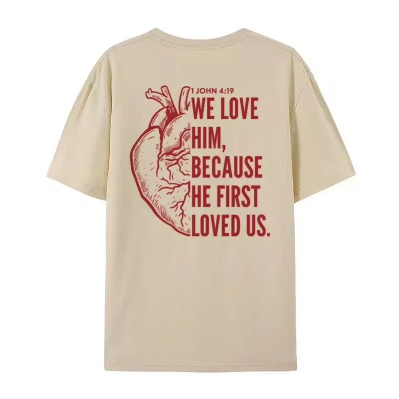Christian Back Print Bible Verse Oversized T-Shirt
