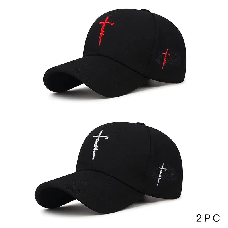 Cross Embroidery Christian Baseball Hat | Unisex Adjustable Cap