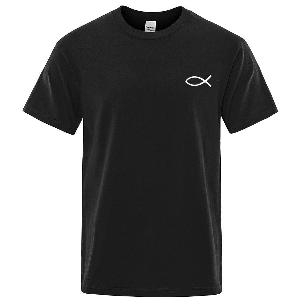 Christian JESUS Fish Graphic T-Shirt