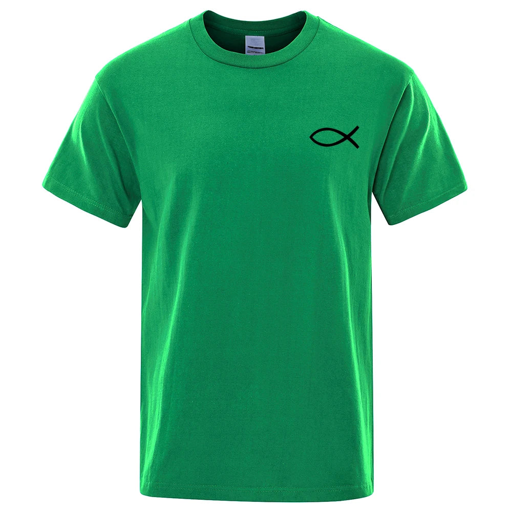 Christian JESUS Fish Graphic T-Shirt