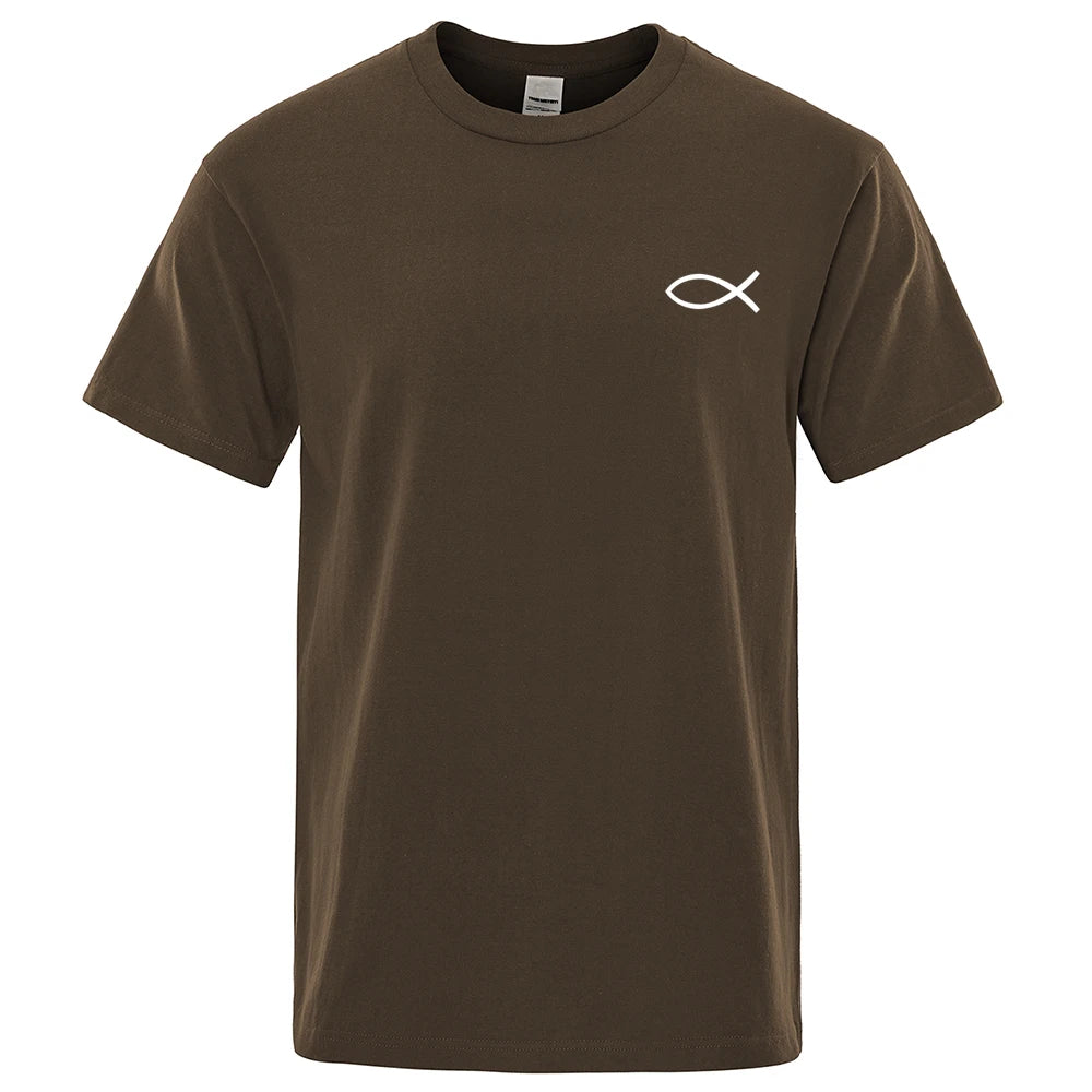 Christian JESUS Fish Graphic T-Shirt