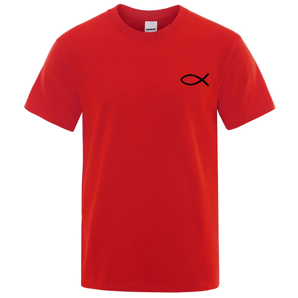 Christian JESUS Fish Graphic T-Shirt