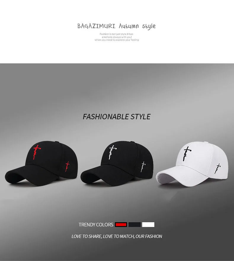 Cross Embroidery Christian Baseball Hat | Unisex Adjustable Cap