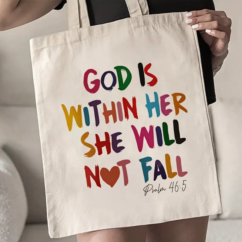 Bible Verse Christian Tote Bag | Inspirational Church & Shopping Bag