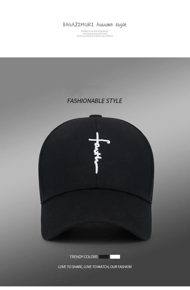 Cross Embroidery Christian Baseball Hat | Unisex Adjustable Cap