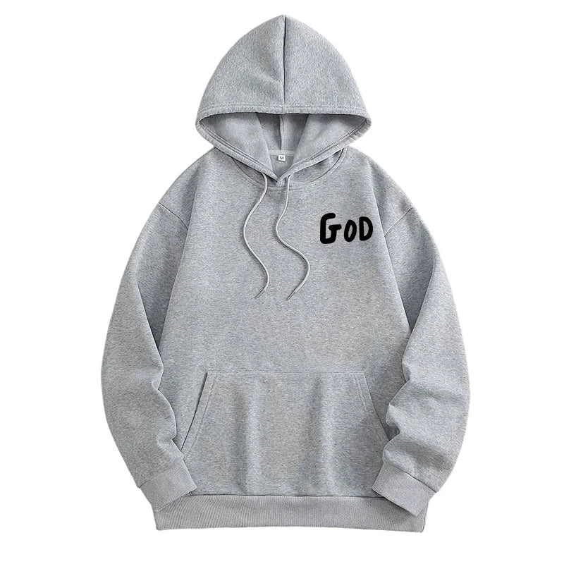 Christian God Printed Pullover Hoodie