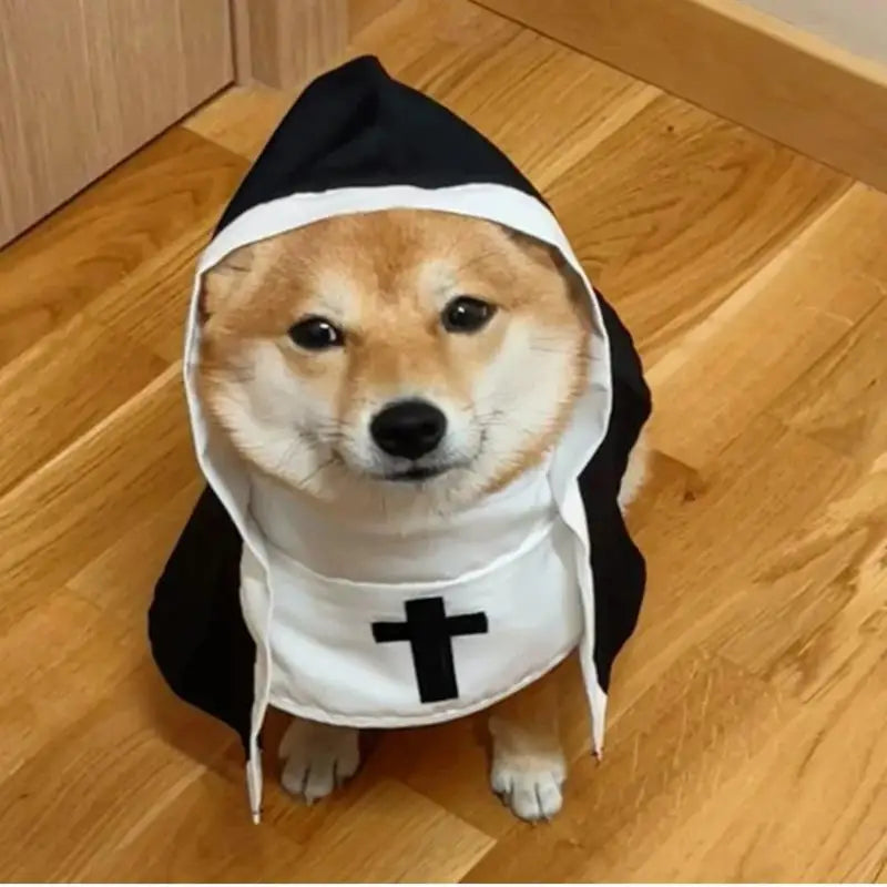 Jesus Nun Cross Christian Pet Costume | Cat & Dog Cosplay