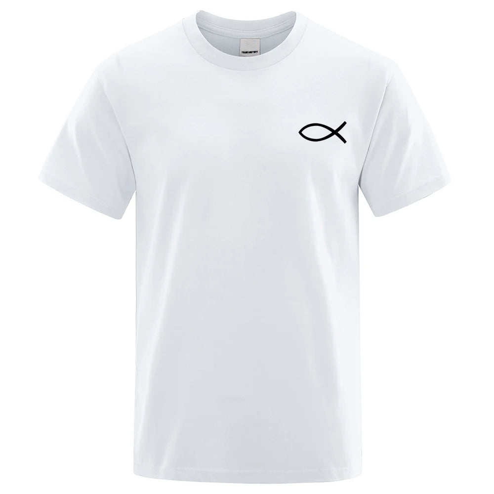 Christian JESUS Fish Graphic T-Shirt