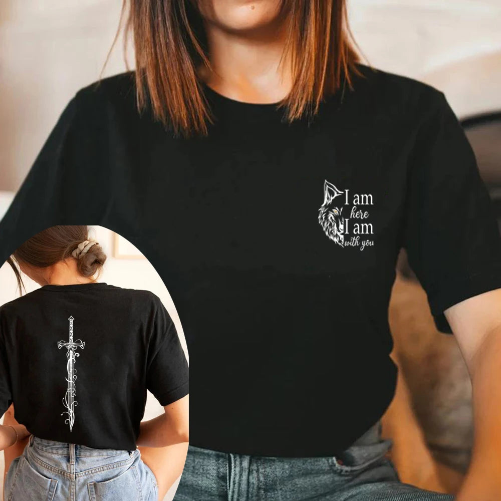 I Am Here I Am With You Christian Unisex T-Shirt