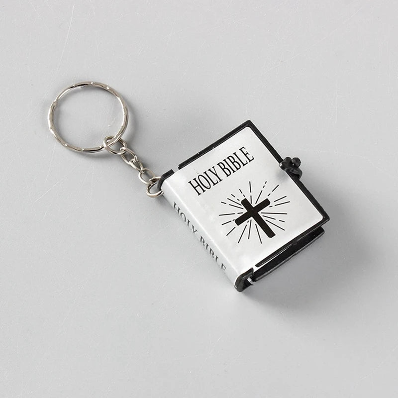 Mini Holy Bible Book Keychain | Christian Faith Accessory