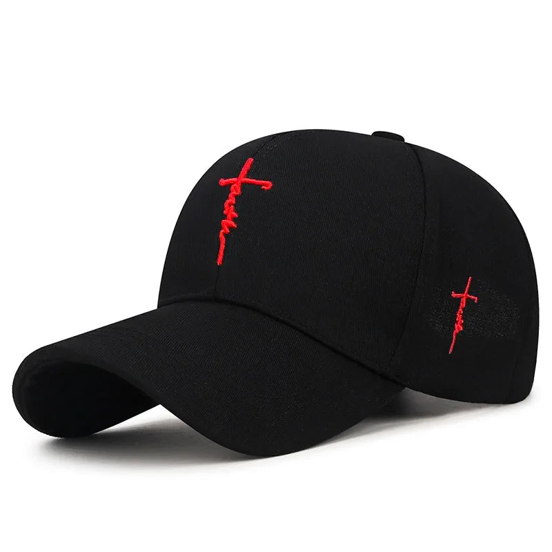 Cross Embroidery Christian Baseball Hat | Unisex Adjustable Cap