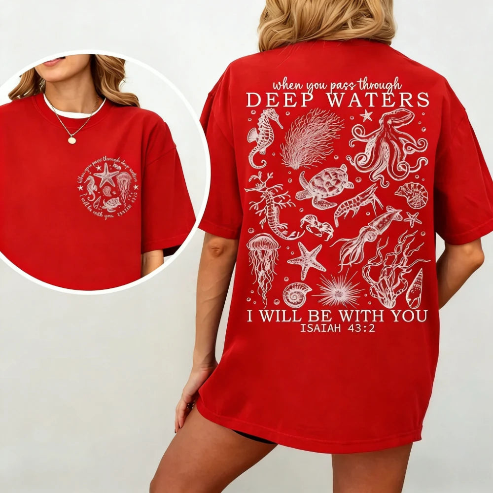 Christian Coastal Ocean Scripture Women's T-Shirt