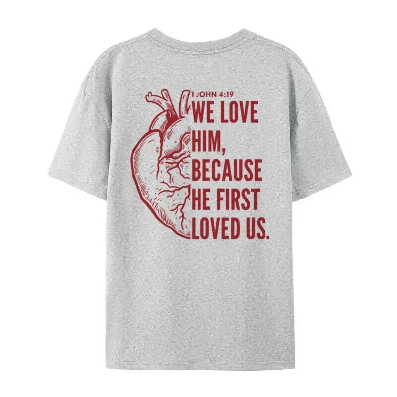 Christian Back Print Bible Verse Oversized T-Shirt