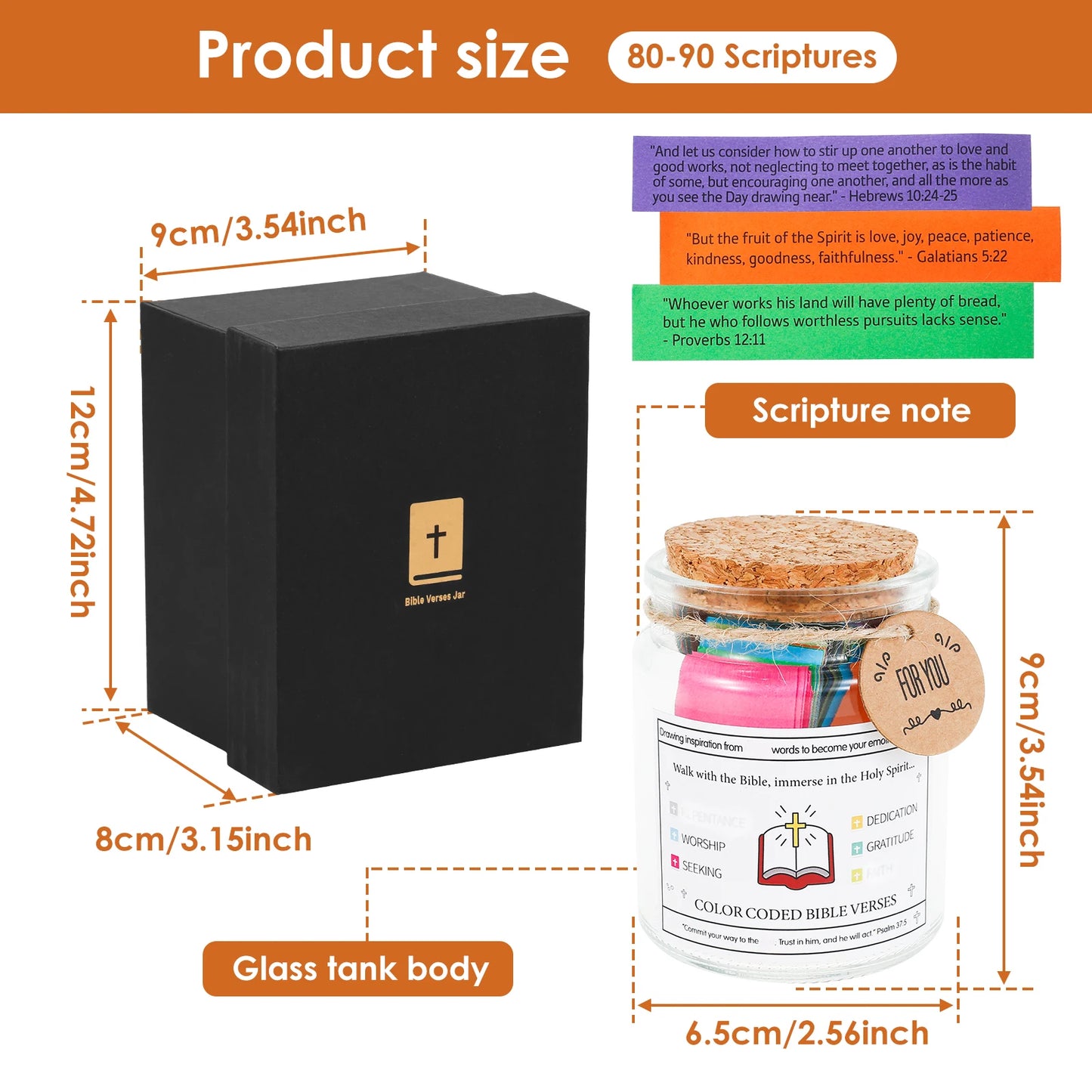 Christian Bible Verse Cards Gift Jar