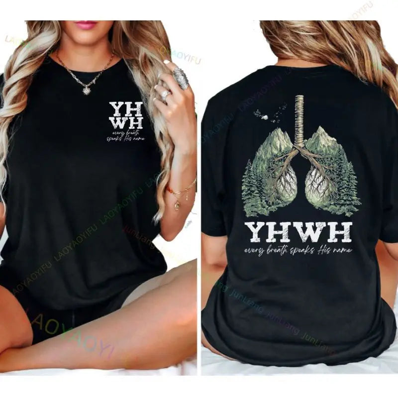 YHWH Lung Say His Name Every Breath Christian T-Shirt