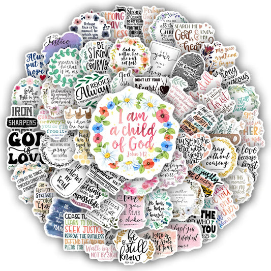 Inspirational Bible Verse Sticker Pack | Waterproof Scripture Decals