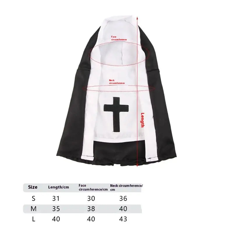 Jesus Nun Cross Christian Pet Costume | Cat & Dog Cosplay