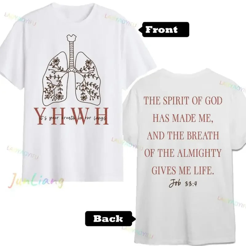 YHWH Lung Say His Name Every Breath Christian T-Shirt