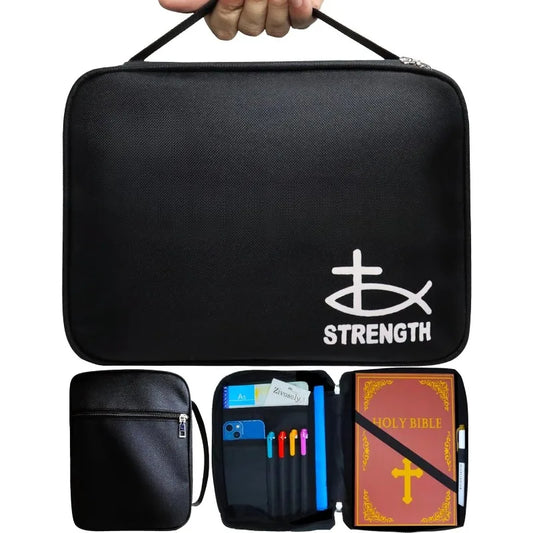Sturdy Bible Cover Bag with Shoulder Strap | Unisex Church Bag