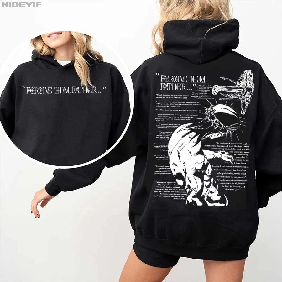Forgive Them Father Christian Hoodie | Bible Verse Streetwear