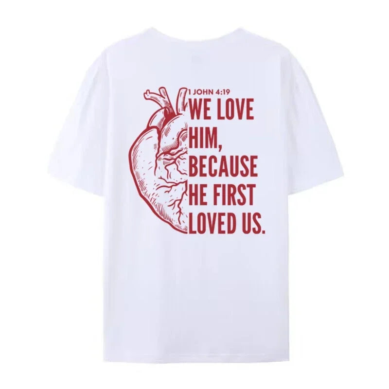 Christian Back Print Bible Verse Oversized T-Shirt