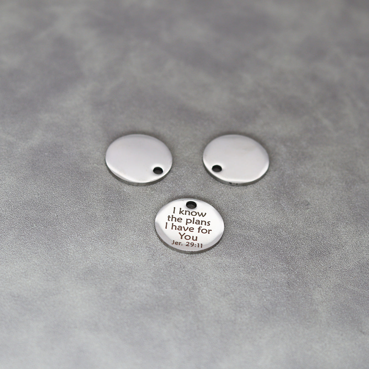 Jeremiah 29:11 Stainless Steel Charm Set (3pcs) | Laser Engraved
