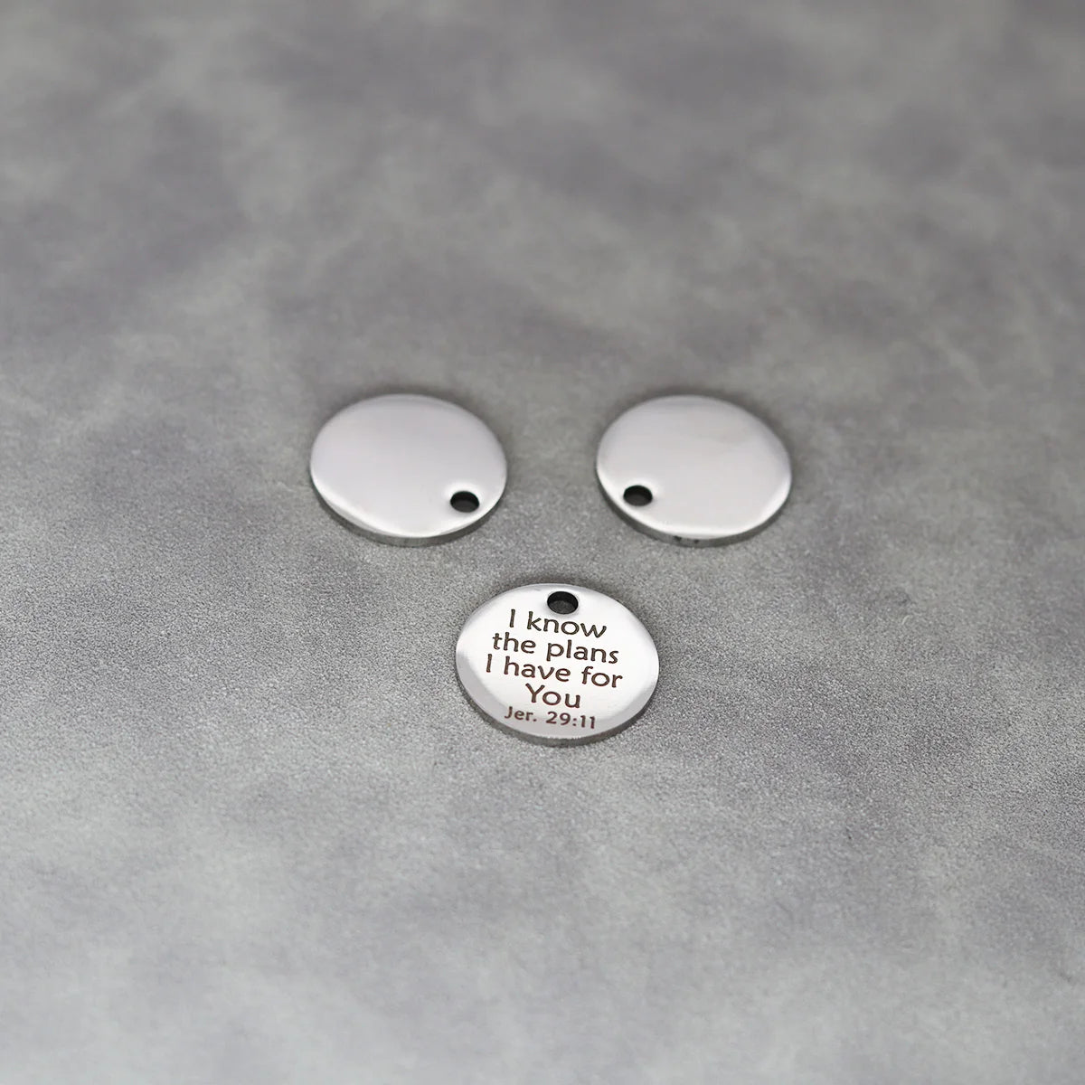 Jeremiah 29:11 Stainless Steel Charm Set (3pcs) | Laser Engraved