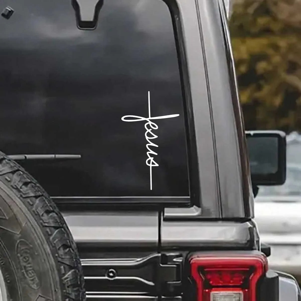 Jesus Cross Car Sticker | Christian Bumper Decal