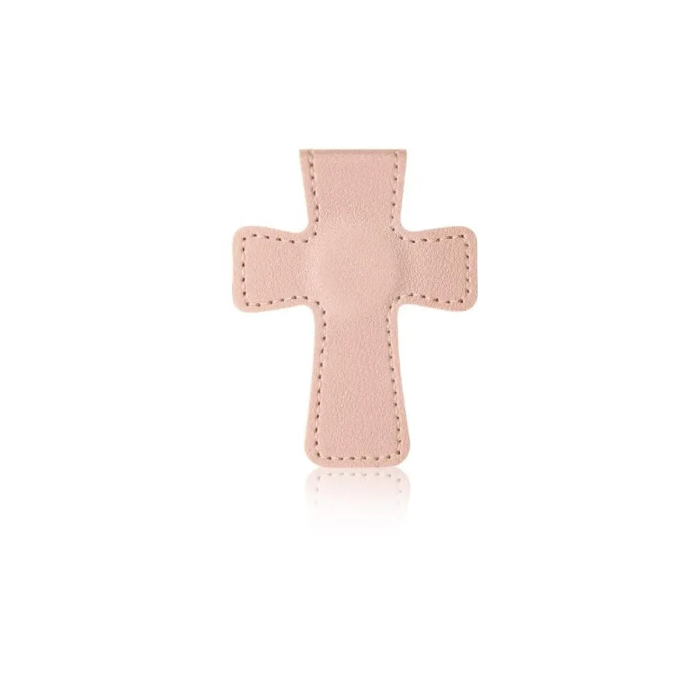 Leather Cross Bible Magnetic Bookmark | Double-Sided Page Clip