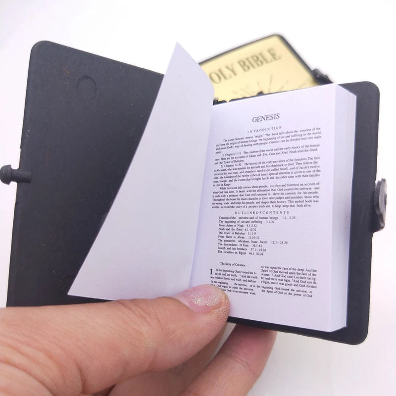 Mini Holy Bible Book Keychain | Christian Faith Accessory