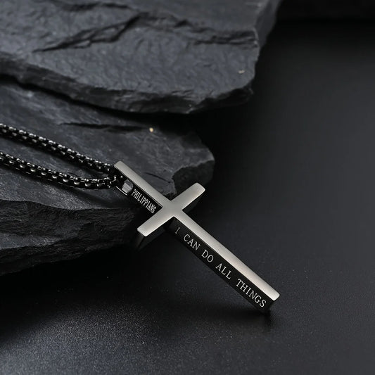 Jesus Cross Spiritual Necklace | 304L Stainless Steel Unisex Jewelry