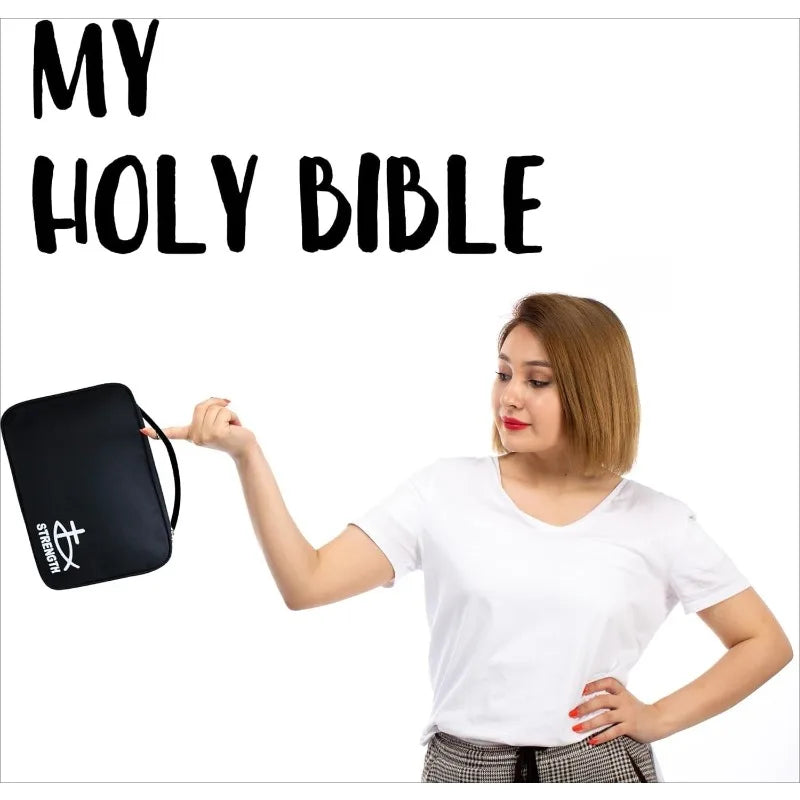 Sturdy Bible Cover Bag with Shoulder Strap | Unisex Church Bag