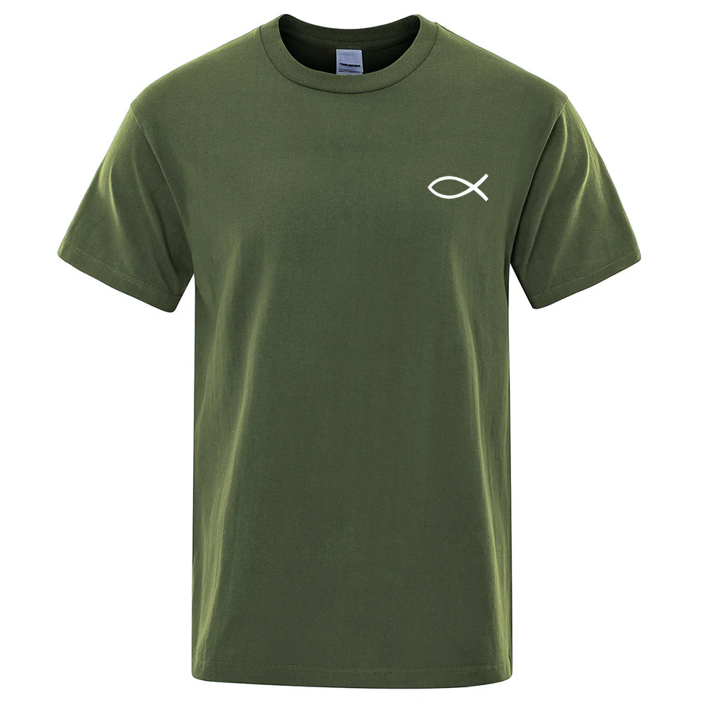 Christian JESUS Fish Graphic T-Shirt