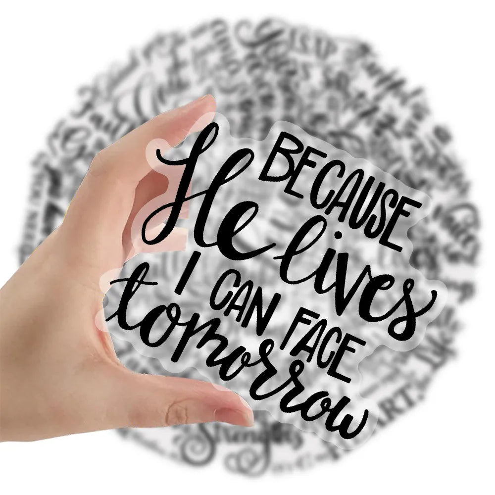 Bible Verse Christian Sticker Set (51pcs) | Religious Decor Stickers