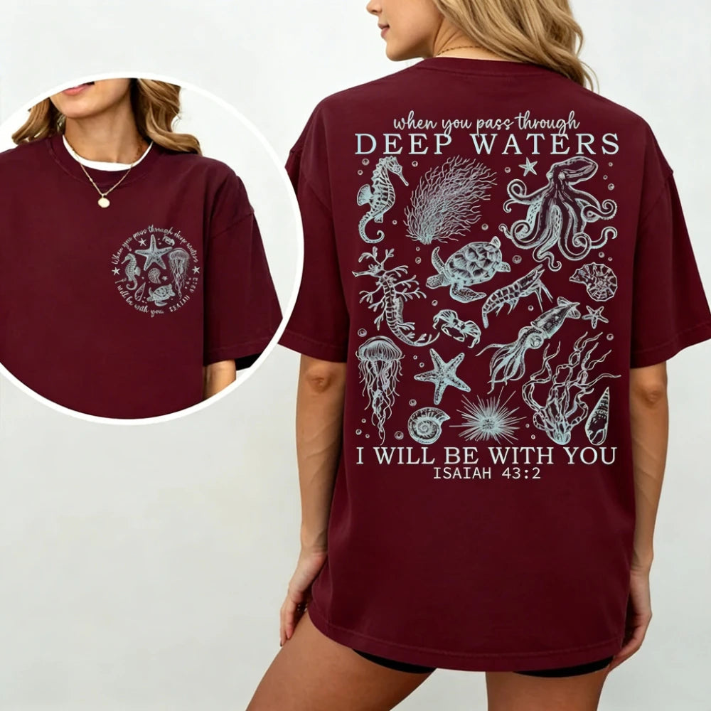 Christian Coastal Ocean Scripture Women's T-Shirt