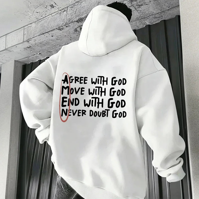 Christian God Printed Pullover Hoodie