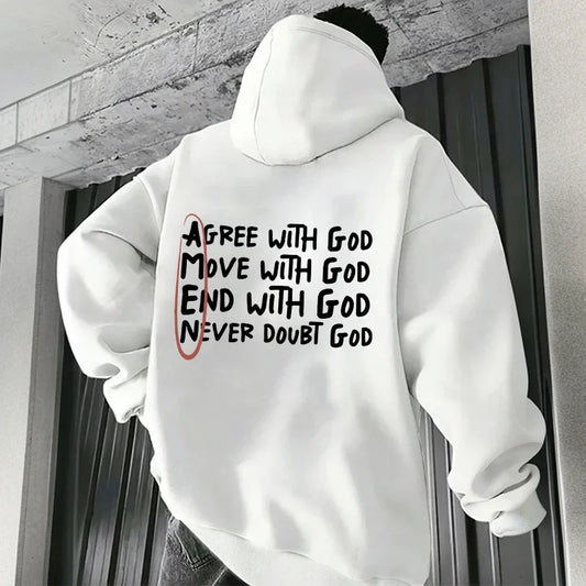 Christian God Printed Pullover Hoodie