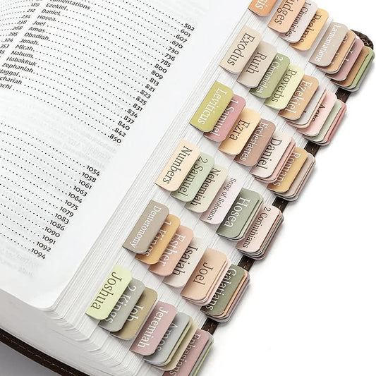 Boho Laminated Bible Tabs Set (75 Tabs) | Scripture Index Tabs