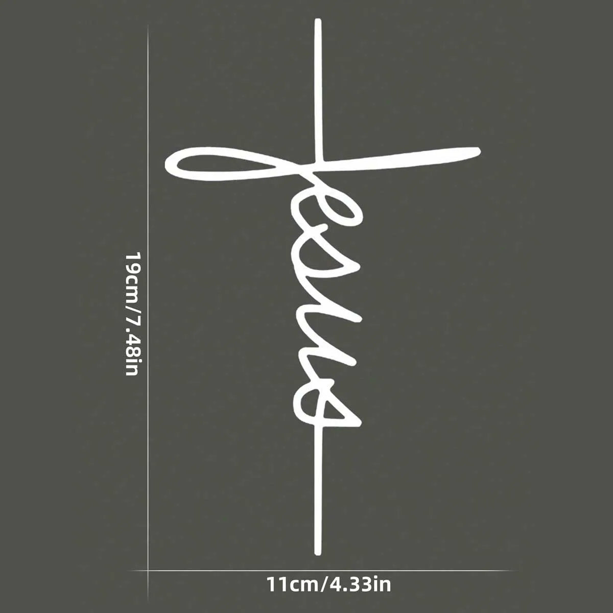 Jesus Cross Car Sticker | Christian Bumper Decal