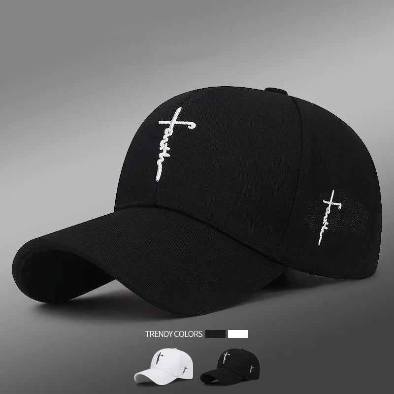 Cross Embroidery Christian Baseball Hat | Unisex Adjustable Cap