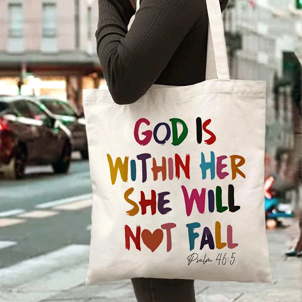 Bible Verse Christian Tote Bag | Inspirational Church & Shopping Bag