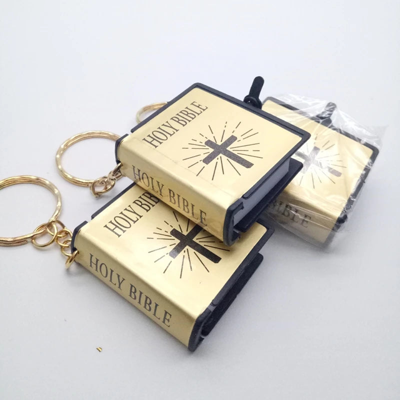 Mini Holy Bible Book Keychain | Christian Faith Accessory