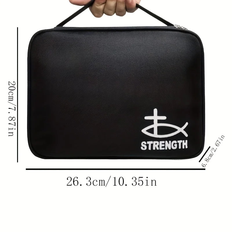 Sturdy Bible Cover Bag with Shoulder Strap | Unisex Church Bag