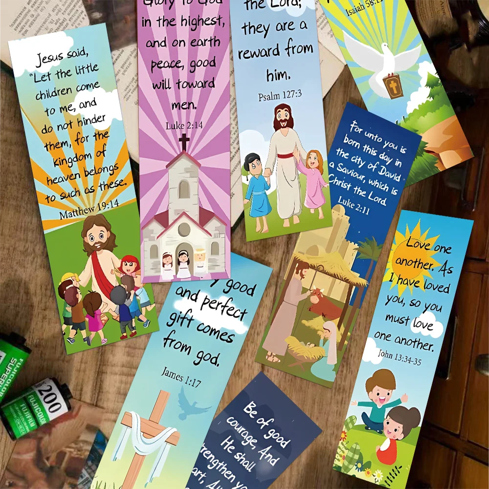 Bible Verse Church Bookmarks Set (30pcs) | Christian Reading Markers