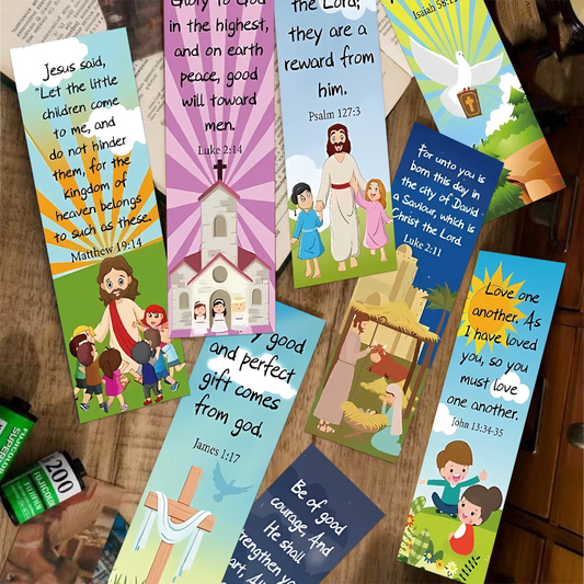 Bible Verse Church Bookmarks Set (30pcs) | Christian Reading Markers
