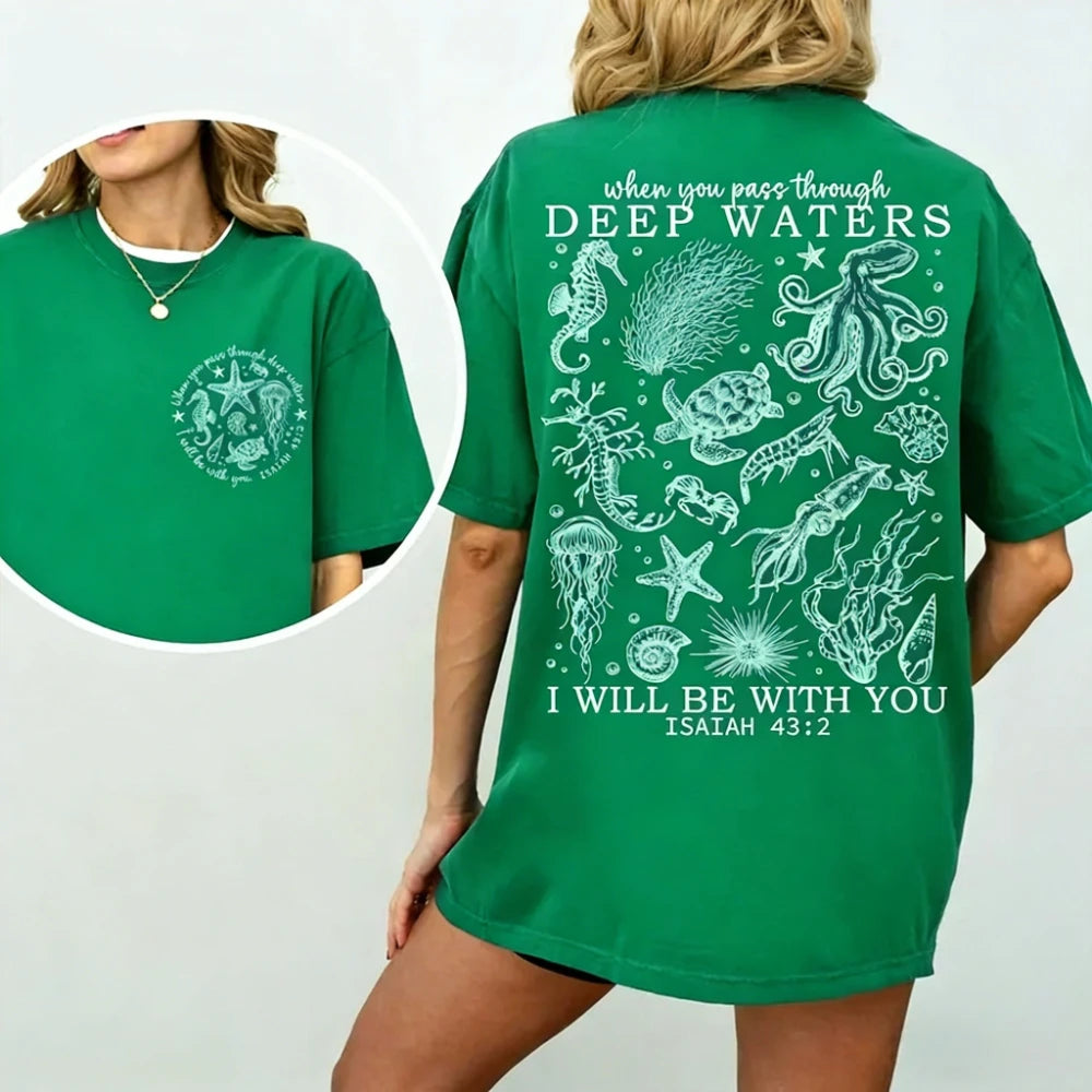 Christian Coastal Ocean Scripture Women's T-Shirt