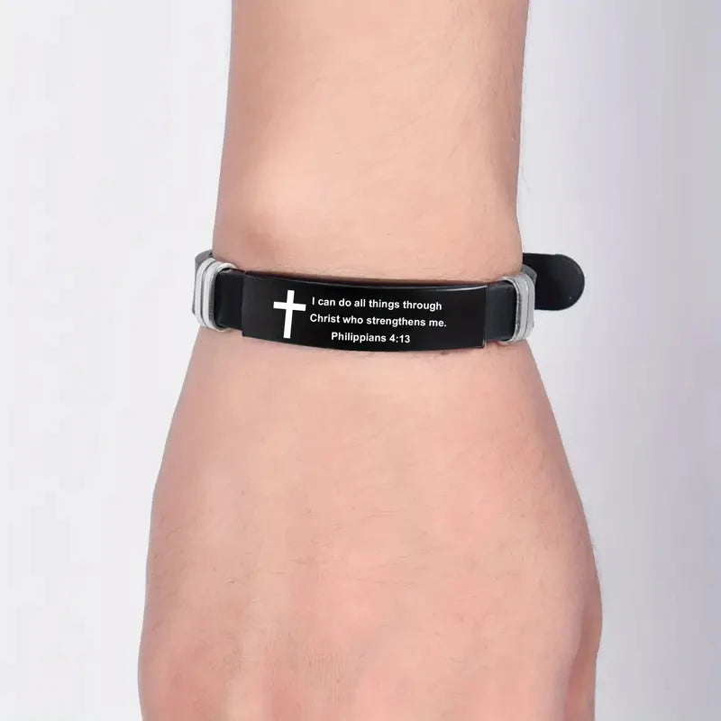 Christian Cross Bible Verse Bracelet