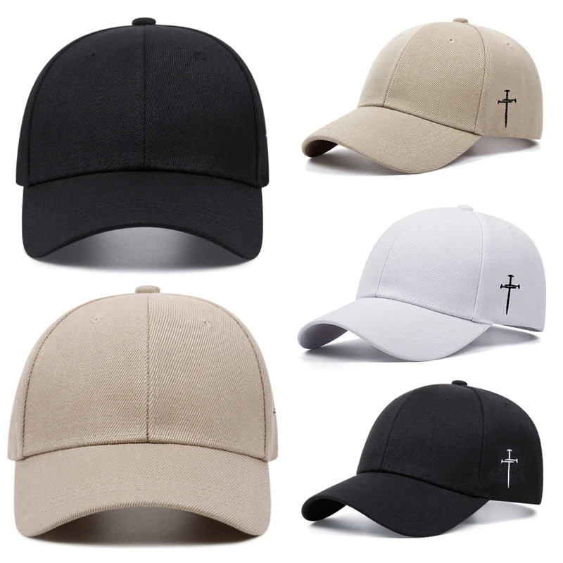 Side Cross Embroidered Christian Baseball Hat | Unisex HipHop Cap