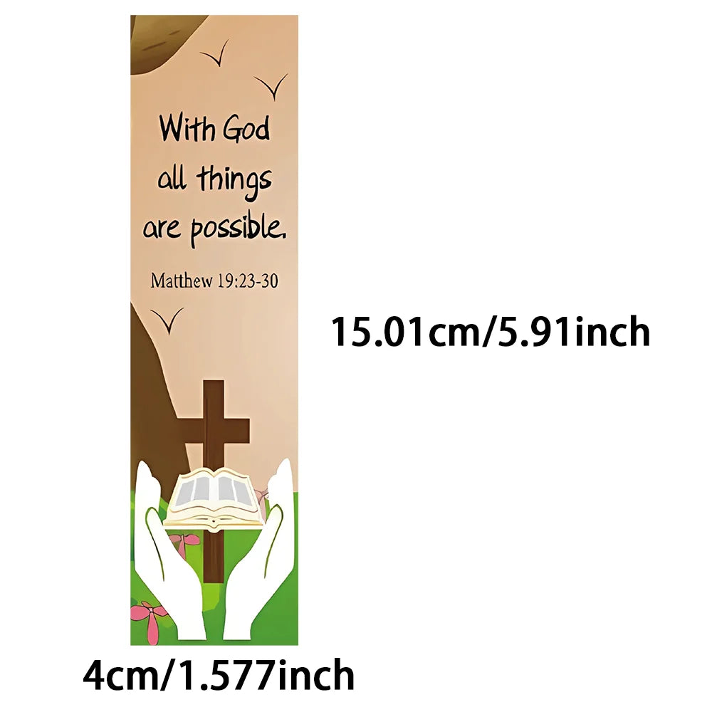 Bible Verse Church Bookmarks Set (30pcs) | Christian Reading Markers